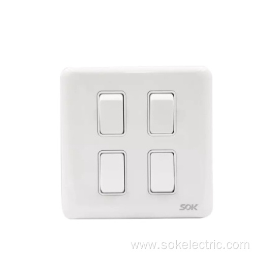 4Gang 2Way Light Switches 86x86mm wall switch